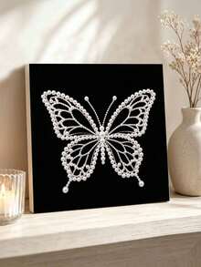 Handmade Pearl Painting Set, Pearl Butterfly Pattern Design, Full Set Of Hand Tools, Wall Decoration, Holiday Gifts. - A - View 3