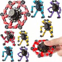 1pc Random Color Transforming , Mechanical Robot Design, Adult Desktop Stress Relief Toy - Multicolor - View 1