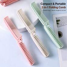 Bộ 2/3/4 chiếc lược tóc gấp gọn di động, lược mini hai đầu răng dày chống tĩnh điện và lược massage đệm khí, dụng cụ tạo kiểu tóc cho tóc thường, đồ dùng cần thiết cho sinh viên ở ký túc xá, dùng hàng ngày và du lịch - Nhiều màu - Xem 10