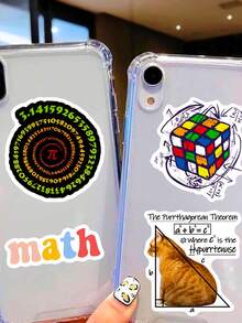 50PCS Geometric Math Symbol Theme Graffiti Decorative Stickers, Fun Personalized Style, Suitable For Helmet Decoration, Car Decoration, Party Decoration, Office Decoration, Label Stickers, Laptop, Water Bottle Stickers, Fashion Decoration - Mathematics - View 6