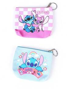 Monopoly Cartoon Anime Theme Periphery Stitch Coin Purse Anime Figure Stitch Angel Image Coin Bag Gifts Stitch Keychain Portable Wallet - Multicolor - View 8