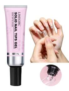 LIMEGIRL 3pcs/Set Solid Color Nail Gel 30g Transparent All-Purpose UV LED Extension Sculpting Gel Self-Leveling Long-Lasting Soak-Off Nail Art - SOLID NAIL TIPS GEL - View 2