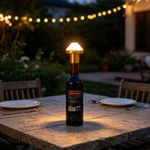 1PC New Creative Mushroom LED Wine Bottle Night Light, Rechargeable Color-Changing Atmosphere Lamp, Touch Control Portable Mood Light, Suitable For Bedroom, Party, Bar, Home Decor - Mushroom Bottle Lamp - View 6