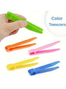 Durable Plastic Tweezers In 5 Colors-Ideal For Precision Work With Beads, Plants, Or Insects; Tool Set (Random Selection)-Easter Gift. - 1 - View 2