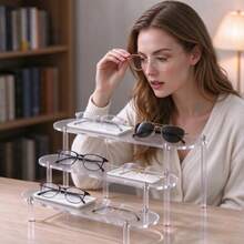 1pc Transparent Acrylic Multi-Tier Display Stand, A Versatile Desktop Acrylic Storage Rack, Suitable For Displaying Small Ornaments, Perfumes, Cosmetics, Accessories, Etc. The Multi-Tier Transparent Storage Rack Can Be Used As A Perfume Stand - View 4
