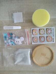 3pcs DIY Mosaic Coaster Making Kit, Includes Glass Mosaic Tiles Craft Set, Heart, Round, Flower And Square Bamboo Coaster Bases, Handmade Mosaic Art Supplies, Suitable For Creative Projects, Home Decor, Desk Decoration And Unique Gift Ideas - Multiple Styles - View 11
