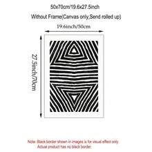 1/3pcs Black White Geometric Canvas Wall Art Set Boho Pattern Abstract Line Prints, Bold Modern Minimalist Wall Decor For Living Room Bedroom Office, Chic Artwork Gift For Family & Friends Unframed Unframed - Pattern - View 17