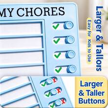 Self-Discipline Check-In Board With Replaceable Task Cards, Sliding Check-In Device, Daily Task Planner, Habit Tracker, Chore List, Time Management Tool, 3-Layer Detachable ABS Material, 3 Colors Available, Reusable - Multicolor - View 7