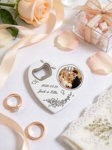 Customized Graduation Heart-Shaped Bottle Opener, Personalized Photo And Name Graduation Keepsake, Customized Graduation Party Gift, Suitable For College/High School Graduates, Unique Graduation Gift - White - View 7