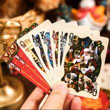54 Cards Family Night And Party Game, Christmas Playing Cards, Standard 54-Card Deck, Card Game And Party Supplies Gift Set, Collector's Edition Playing Cards - Multicolor - View 3