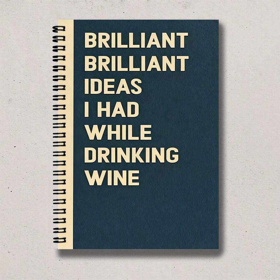 1pc A5 Spiral Notebook, Lined Pages, Hardcover Magazine Style, Aesthetic Hardcover Notebook, Office Stationery, Minimalist Cover Writing Notebook Gift For Hobbyists - A5 lined - View 1