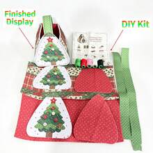 Christmas Character Quilted Carry Basket,DIY Fabric Storage Basket Kit Christmas Character Quilted Carry Basket DIY Fabric Sewing Kit - Multicolor - View 14