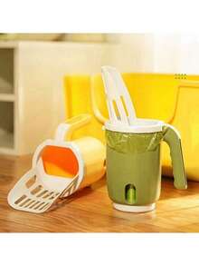 Xẻng xúc cát mèo kèm giá đỡ túi đựng cát tháo rời được - xẻng nhựa có tấm chắn văng, dễ vệ sinh khay cát - phù hợp cho mọi giống mèo (kiểu túi đựng cát ngẫu nhiên) - Nhiều màu - Xem 6
