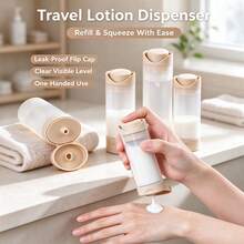 Travel Vacuum Dispenser Bottle, Press-Type Lotion Bottle, Empty Shower Gel & Hand Soap Bottle, Portable For Home And Business Trips, Reusable - Multicolor - View 1