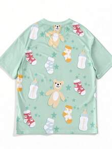 Strevion FRIENDS Men's Slogan & Character Print Crew Neck Casual Short Sleeve T-Shirt - Multicolor - View 3