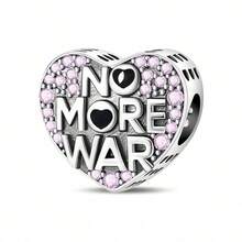 1pc Heart-Shaped Beaded Charm, Multiple Original Heart Designs, Inlaid With Pink Rhinestones And Resin Craft, Suitable For Bracelet, Necklace DIY Pendant Chain Jewelry Making, Exquisite Hollow Design, Can Be Freely Matched With Bracelets, Suitable For Handmade Creation, Daily Wear And Gifting. - Multicolor - View 13