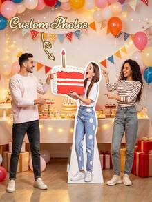 Custom Life-Size Cardboard Standee Personalized High-Resolution Standee Upload Your Photo - Wedding, Graduation, Birthday, Halloween Party - Multicolor - View 4