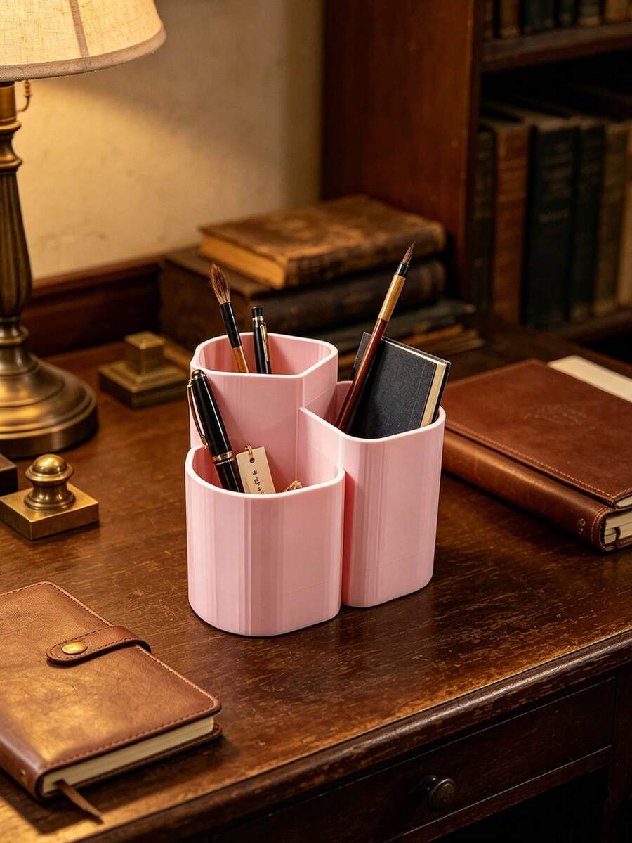 Nordic Minimalist Multi-Compartment Bathroom Storage Bucket, Toothpaste And Toothbrush Holder, Makeup Brush Organizer, Desktop/Countertop Decor, Suitable For Bedroom, Bathroom, Desktop Storage, Home Decor, Storage, Graduation Season, Back To School Season