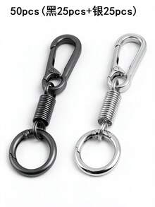 Gantungan Kunci Pegas, Gantungan Kunci Carabiner Lepas Cepat, Tempat Kunci Logam Anti-Hilang, Pengatur Kunci Portabel untuk Kunci Mobil, Kunci Rumah, Berkemah di Luar Ruangan & Penggunaan Sehari-hari, Klip Kunci Pegas Tahan Lama untuk Pria dan Wanita - Gantungan kunci pegas - View 9