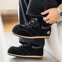 New Men's Colorblock Thick Sole Casual Running Shoes, Breathable, Retro Street Style, Suitable For All Seasons - Black - View 6