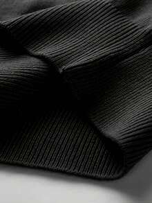GRDR Men's V-Neck Knit Vest Sleeveless Sweater Layering Outerwear - Black - View 3