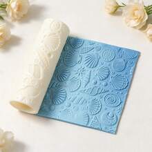 1PC Shell Textured Polymer Clay Embossing Roller Perfect For Making Clay Earrings Ocean Conch Pattern Embossing Tool Wedding Favors For Pottery Beginners. Creative Design Suitable For Clay Projects - Yellow - View 5