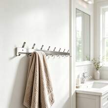 316 Stainless Steel Metal Wall-Mounted Coat Rack - Multi-Functional Bath Towel, Coat And Bag Hooks And Bathroom Towel Rack, Sturdy High-Weight Bearing Hooks, Suitable For Entryway, Bathroom, Kitchen And Other Practical Storage Racks, Applicable To Entryway, Bedroom, Bathroom, Kitchen, Used For Hanging Towels, Coats, Hats And Bags Storage And Organization Rack - Multicolor - View 2