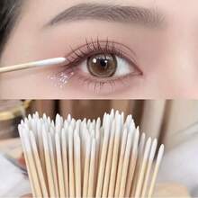 Ultra-Fine Disposable Nail Cleaning Sticks, With A Precise And Efficient Pointed Design - Suitable For Removing Makeup, Permanent Tattoo Care Products, And For Detailed Cleaning Of Daily Necessities. - Ginger - View 1