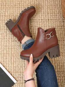 Women Ankle Boots & Booties - Brown - View 2