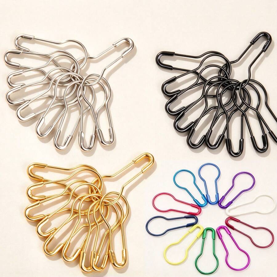 120Pcs Colorful Gourd Safety Pins, Bulb Shape Pins For Sewing DIY Craft - Multi-color-120pcs - View 1