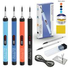 HZOMFEQBF USB Charging Digital Display Wireless Soldering Iron Set, Multiple Colors Available, Portable Soldering Pen, Full Accessory Kit, Home Circuit Board DIY Electronic Component Repair Soldering Tool - View 7