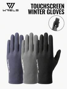 1 Pair WRELS Outdoor Warm Gloves, Fleece Flip-Top Gloves, Touchscreen Glove Liners, Suitable For Cycling, Running, Skiing - Multicolor - View 10