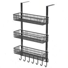 Estante de almacenamiento de cocina multicapa, estante colgante lateral para refrigerador, estante de almacenamiento multifunción, estante para refrigerador, estante de almacenamiento para botellas y frascos de condimentos - Ver 5