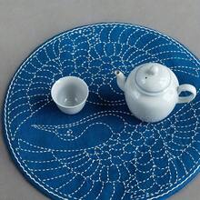 Bộ 4 khuôn thêu Sashiko 11 inch tái sử dụng, mẫu thêu hoặc khuôn chần bông in sẵn, họa tiết truyền thống Nhật Bản, bộ mẫu thêu Sashiko 4 mẫu, phù hợp cho người đam mê thêu Sashiko, quà tặng thủ công DIY, bộ cho người mới bắt đầu - 4 cái - Xem 10