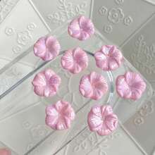 20PCS AB Color Pearlescent Hibiscus Flower Acrylic Beads, Through Hole Loose Beads For DIY Bracelet, Phone Charm, Keychain Jewelry Making - Multicolor - View 22