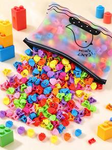 50pcs Girls Kids Colorful Floral Bow Rabbit Ear Butterfly Hair Clips, Rainbow Y2K Small Hair Clips, Daily Use Hair Accessories - Multicolor - View 10