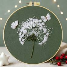 Embroidery Kit 15x15cm/5.9in Or 20x20cm/7.9in DIY Set With Flora And Fauna Pattern. For Adult Beginners. Includes Fabric, Instructions, Hoop, Needles & Threads. Great Gift For Friends/Family. Home Or Office Art Decor. - Flora Fauna - View 6
