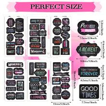 6/12sheets Retirement-Themed Vintage Stickers,Printed With Different Quotes And Sentences, Designed In Chalkboard Style,Suitable For Inspirational Photo Albums, Planners, Crafts, Laptop Windows And More - A - View 7