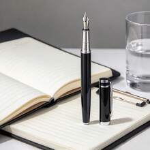 Luxurious Metal Pen - 0.5mm / Smooth Writing Calligraphy Pen / High-End Executive Signature Pen / Suitable For Students And Adults / Ergonomic Grip, Ideal Choice For Handwriting Practice And Business Gifts - Fountain Pen - View 3