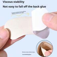 QKC 1Pair Silicone Adjust Size Adhesive Non-Slip Shoe Pads Pain Relief Foot Care Insert Heel Sticker Heels Protector Insoles - Beige - View 3