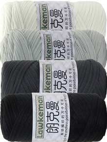 Lawkeman 4PCS/800g Premium Color T-Shirt Yarn, Elastic Fabric Crochet T-Shirt Yarn, Thick Handmade Polyester Fabric Ribbon Suitable For Crochet Bags/Baskets/Carpets, Home Decor, DIY Crafts - Multiple Styles - View 9