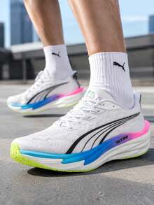 Puma 男士 Deviate-NITRO-4 休閒競賽緩震運動跑步鞋 312123-10 - 312123-10 - 查看 4
