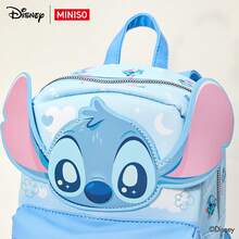 Miniso Disney Tas Ransel Mini Lilo & Stitch Lucu dengan Telinga 3D, Tas Ransel Kecil Motif Kartun Biru Muda, Tas Bahu Kasual untuk Perjalanan Sehari-hari - A - View 10