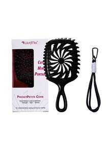Hair Comb, Curling Comb, Detangling Comb With Chain Rope. Women's Detangling Comb, Comb, Hollow Massage Comb, Gift Box Packaging, Women's Hair Comb - Multicolor - View 7