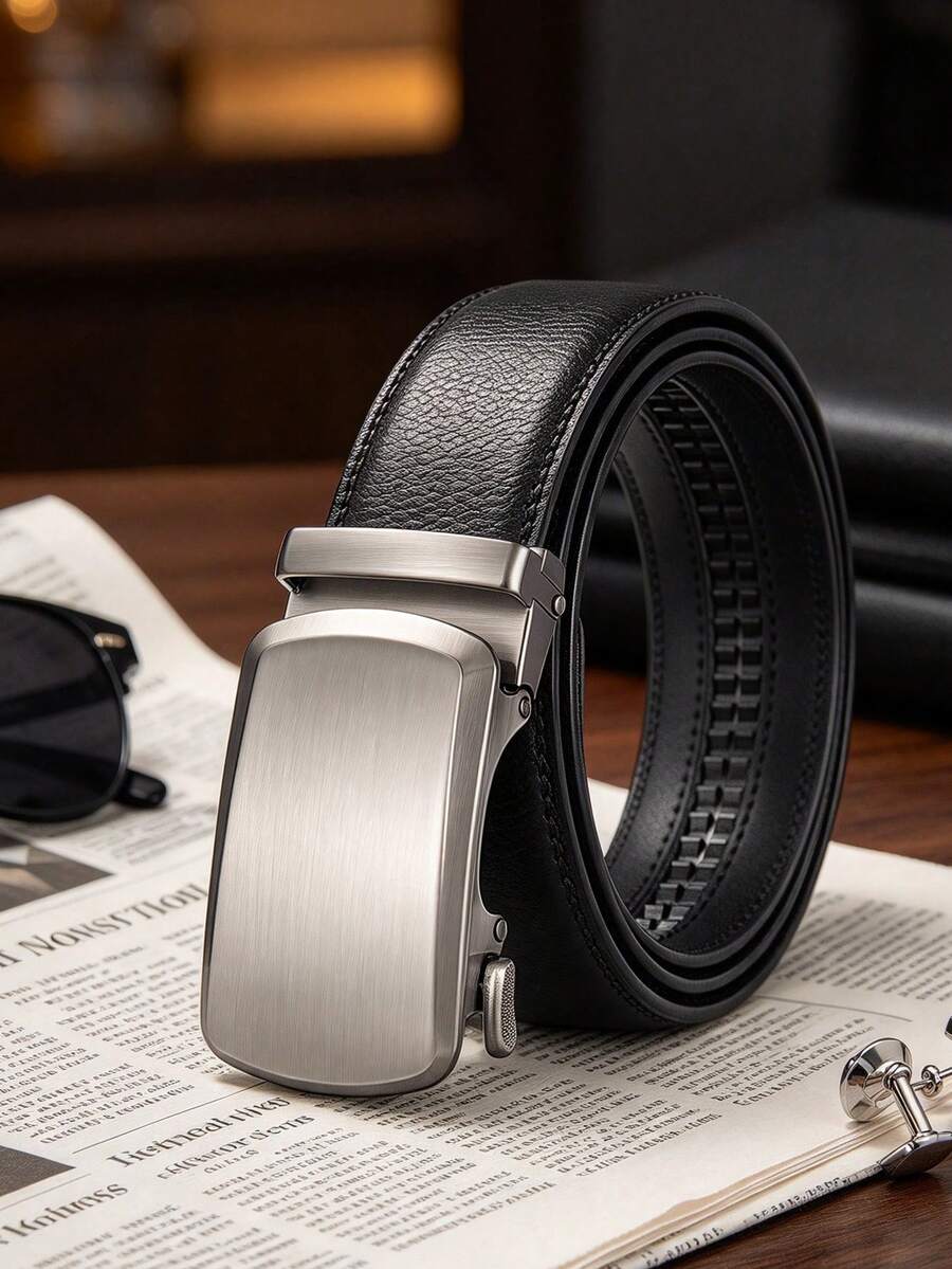 New Fashionable And Casual Men's Automatic Buckle Belt, Fashionable Men's Jeans, Pants, And Daily Office Wear Belt - Multicolor - View 1
