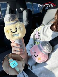 PAKRYS Plush Microphone Car Seat Belt Cover, Cute Soft Stuffed Seatbelt Shoulder Pad, Comfort Cushion Protector For Kids Adults, Universal Vehicle Interior Decor Accessory - Multiple Styles - View 2