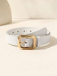 1/3pcs Plus Size PU Classic Belt Set With Alloy Buckle Decor, Women's Versatile Leather Belt, Suitable For All Seasons - Multicolor - View 11