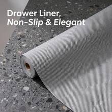 1 Roll Of Simple And High-End Style Gray Diamond Patterned EVA Drawer Pad, With Fine Grid Details, Anti Slip And Wear-Resistant, Available In Multiple Sizes, Suitable For Cabinets And Wardrobes, Protecting Cabinets For Easy Home Storage. - View 2