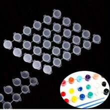 30pcs Empty Paint Pots, Mini Paint Containers With Lids, Strip-Shaped Paint Storage Boxes, Suitable For Classroom, School Art Crafts, School Painting, Art Festival (3ml/0.1oz) - A - View 9