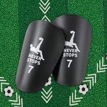 1 Pair Of Mini Football Shin Guards, Designed For Outdoor Sports Training, Featuring Wear-Resistant/Strong/Durable Material Suitable For Both Students And Adults, With A Compact Size - Multicolor - View 5